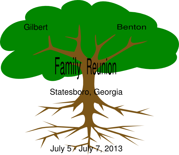 African - American - Family - Reunion - Clip - Art - Tree Clip Art (600x520)