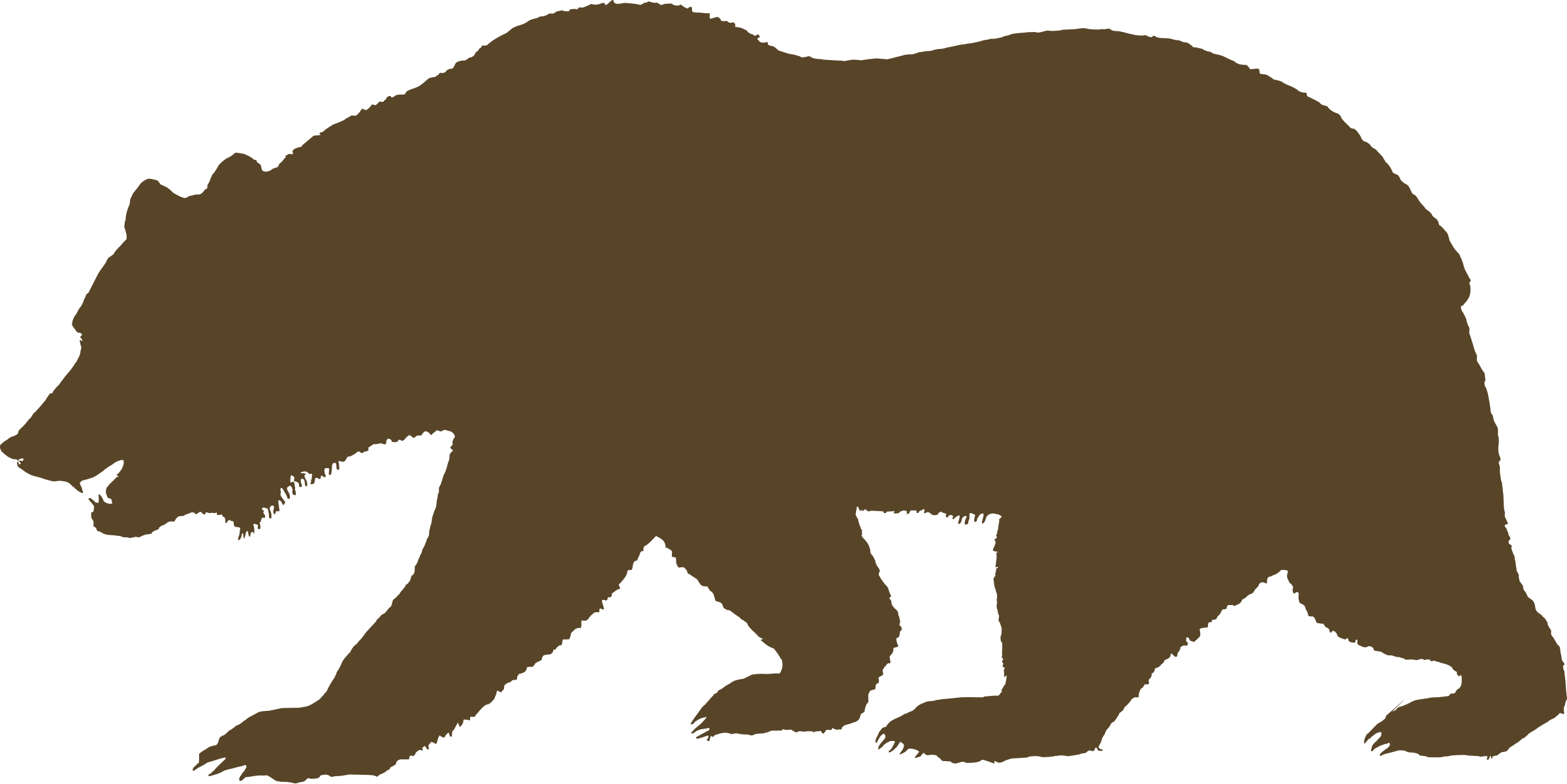Free Image On Pixabay - California Bear Silhouette (2400x1201)