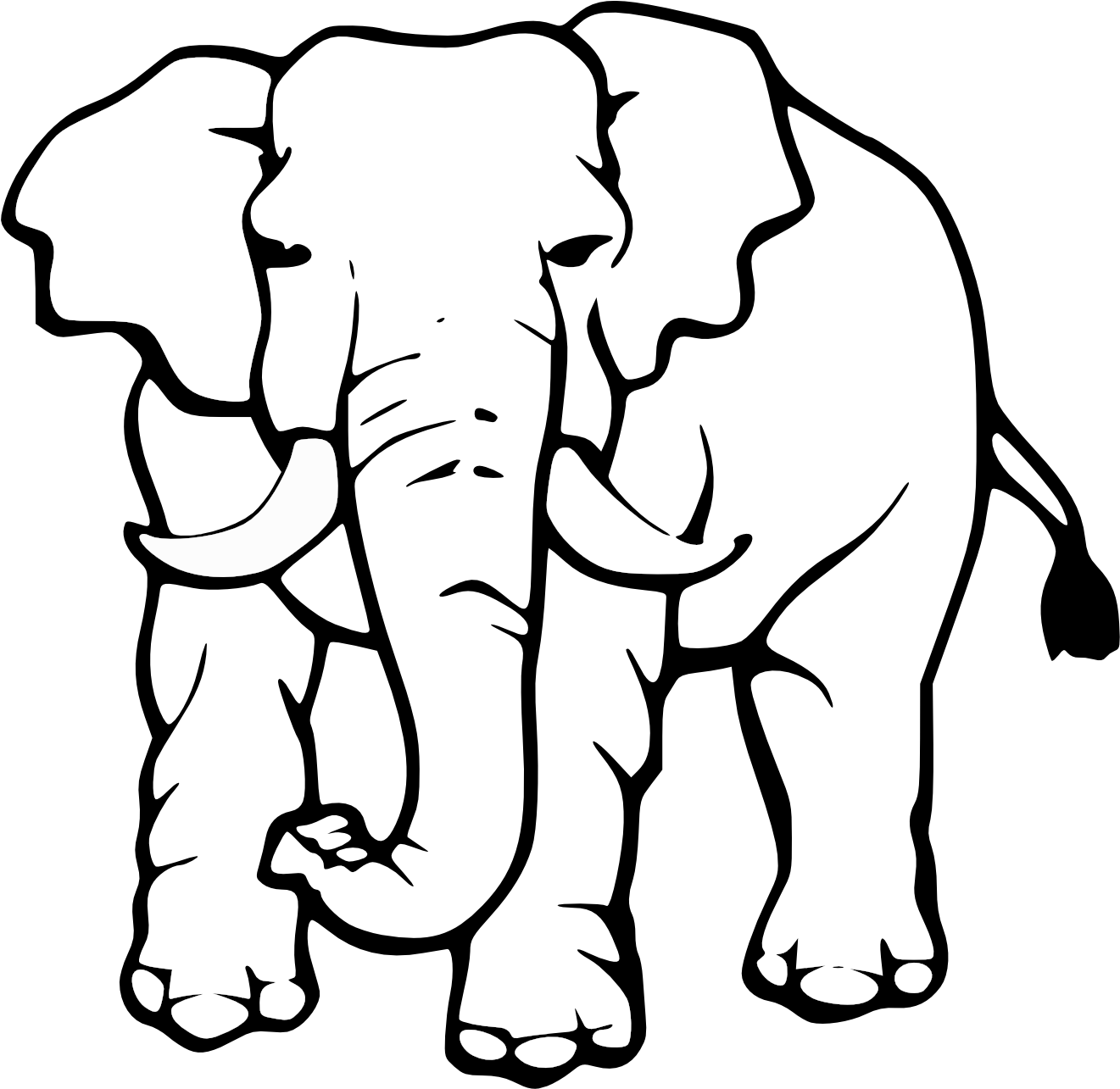 Elephant Clipart Black And White Many Interesting Cliparts - Elephant Clipart Black And White (1331x1295)