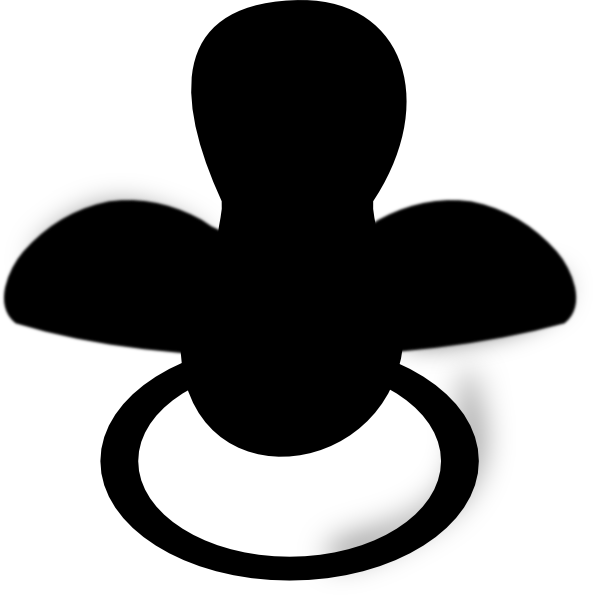 Baby Dummy Silhouette Png (594x597)