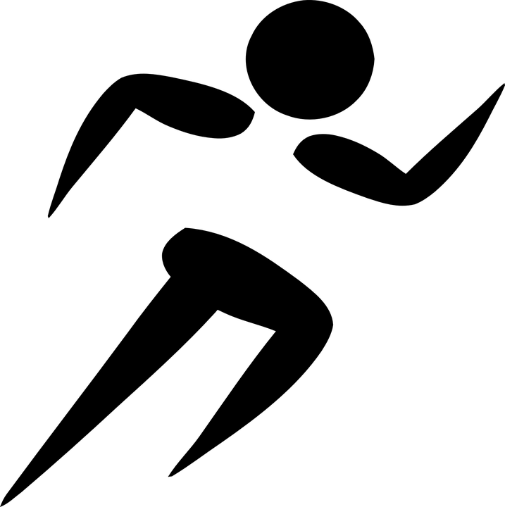 Run Png Black And White Transparent Run Black And White - Running Man Clip Art (717x720)