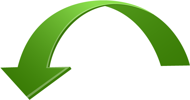 Green Curved Arrow Png (675x413)