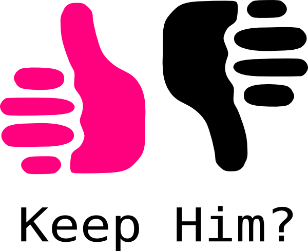 Thumbs Up Thumbs Down Pink And Black Clip Art At Clker - Transparent Thumbs Up Down (600x489)