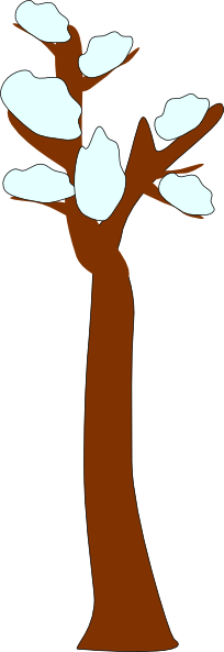 Tree In Snow Clip Art At Clker - Winter Clip Art (204x593)
