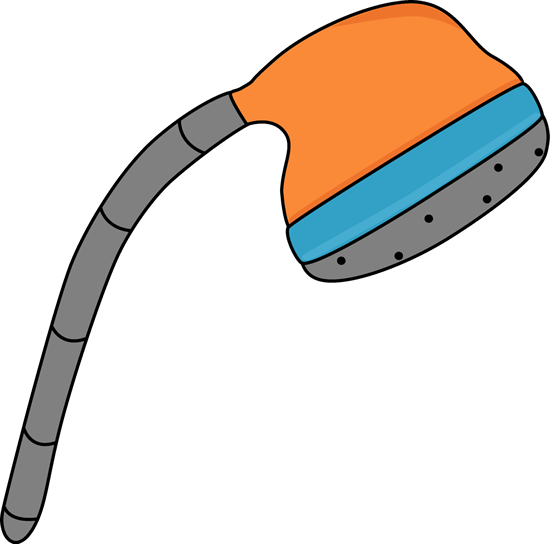 Orange Shower Head - Shower Clipart No Background (550x544)