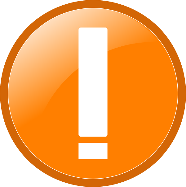 Warning Icon Clip Art At Clker - Warning Icon Orange (600x601)