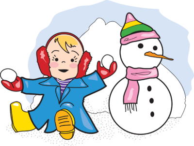 Snow - Clipart - Play In The Snow Clipart (400x302)