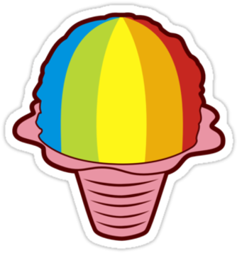 Fresh Snow Cone Clipart Hawaiian Shave Ice Stickers - Shave Ice Clip Art (375x360)