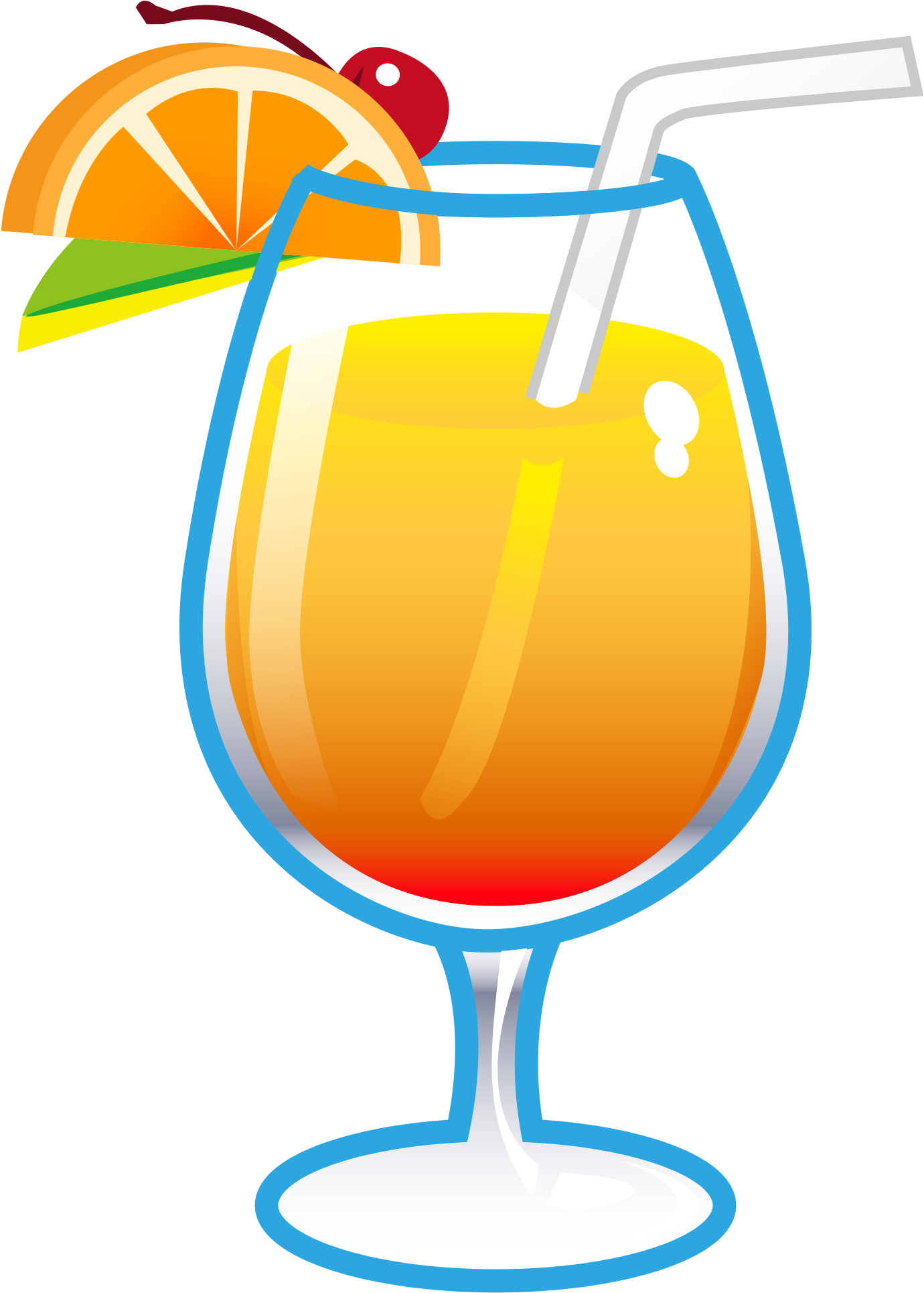 Tropical Drink Clip Art Library - Cocktail Emoji (2000x2000)