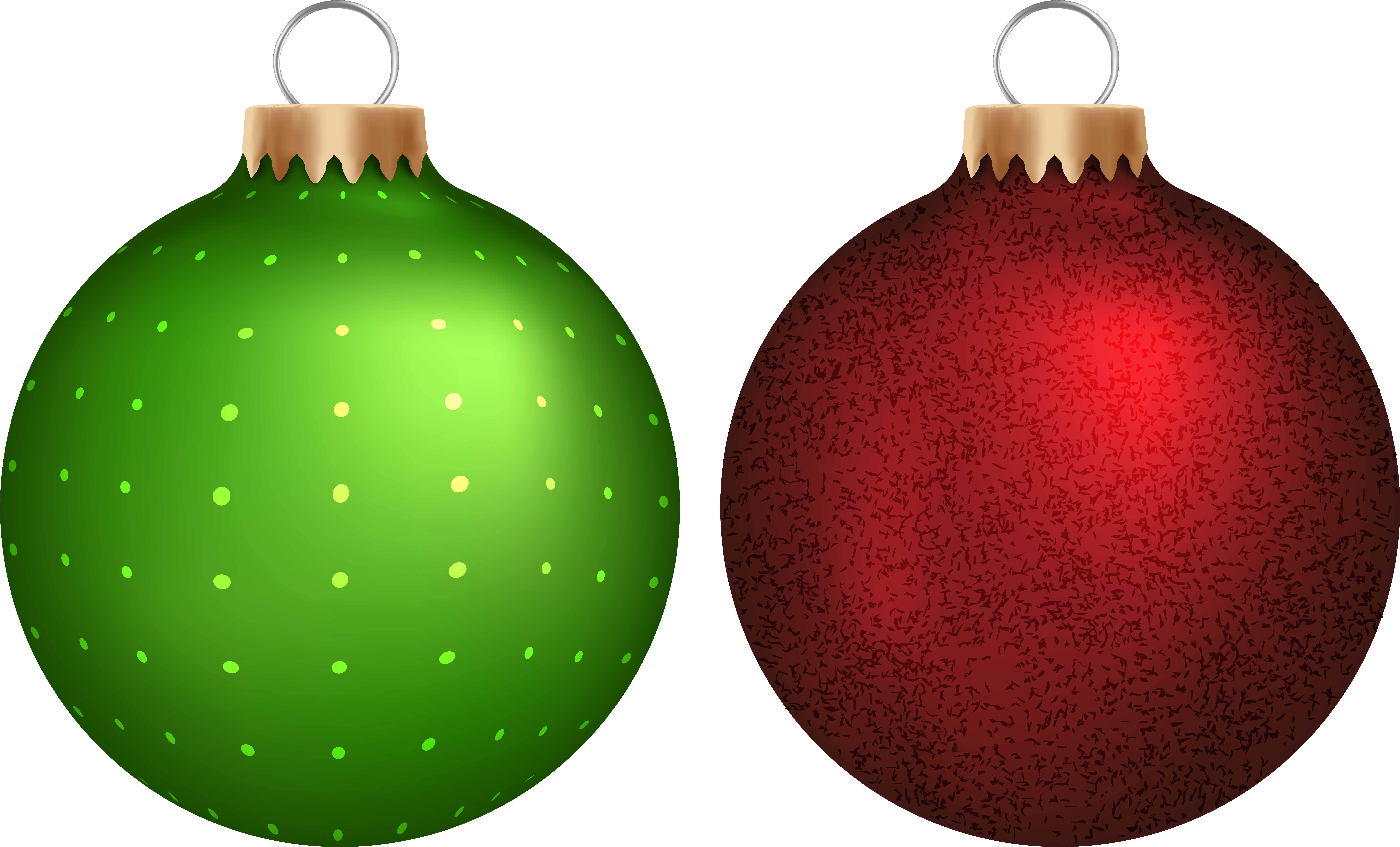 Green And Red Christmas Balls Png Clip Art - Christmas Balls Green And Red (8754x5387)