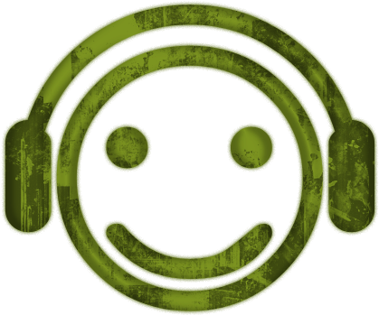 Green Grunge Clipart Icons Symbols Shapes Style Green - Happy Music Icon (512x512)