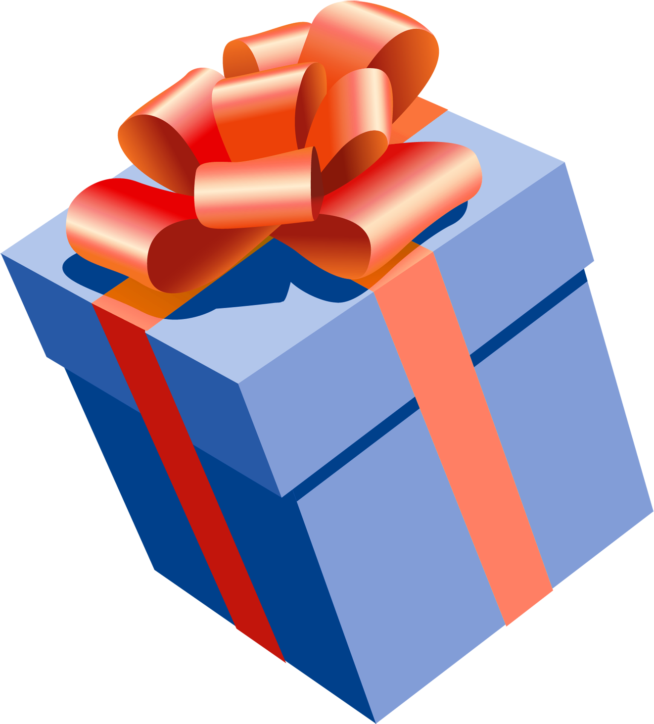 Gift Clipart Transparent Background - Present With A Bow (1400x1514)