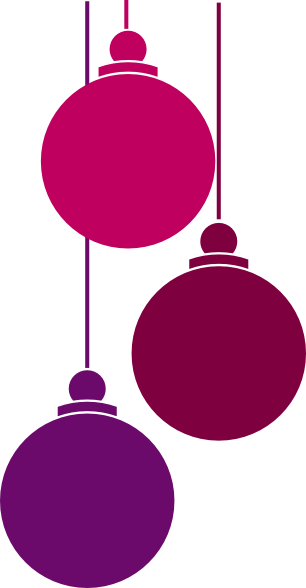 Christmas Ornaments Clip Art - Pink Christmas Decorations Png (306x588)
