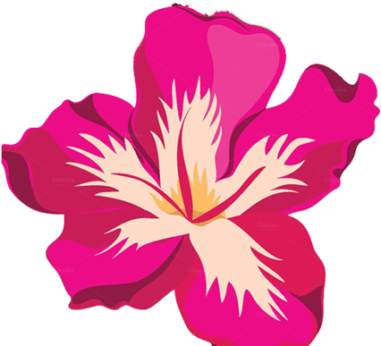 Tropical Flower Clipart - Tropical Flower Vector Png (600x473)