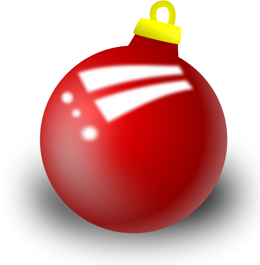 Xmas Ornament Svg Vector File, Vector Clip Art Svg - Red Decoration Ball Shower Curtain (900x900)