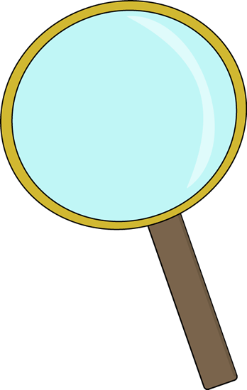 Gold Magnifying Glass - Magnifying Glass Science Clipart (348x550)
