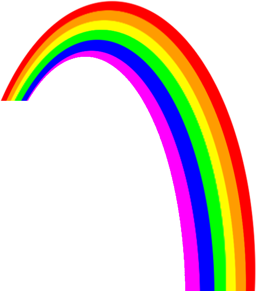 Rainbow Clip Art Transparent Background Free - Rainbow Clipart Png (1000x1000)