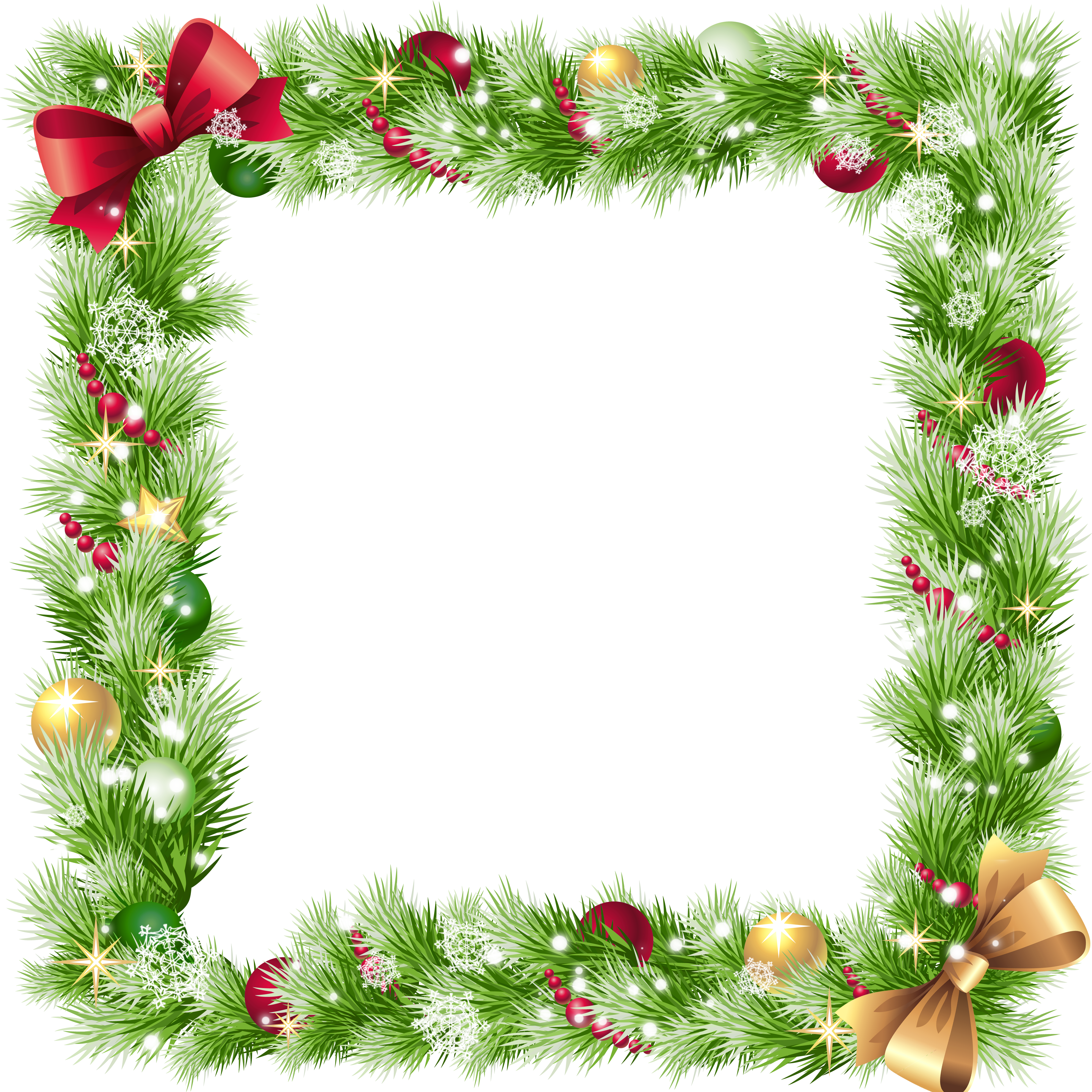 Snowflake Clipart Transparent Border - Merry Christmas Border Png.