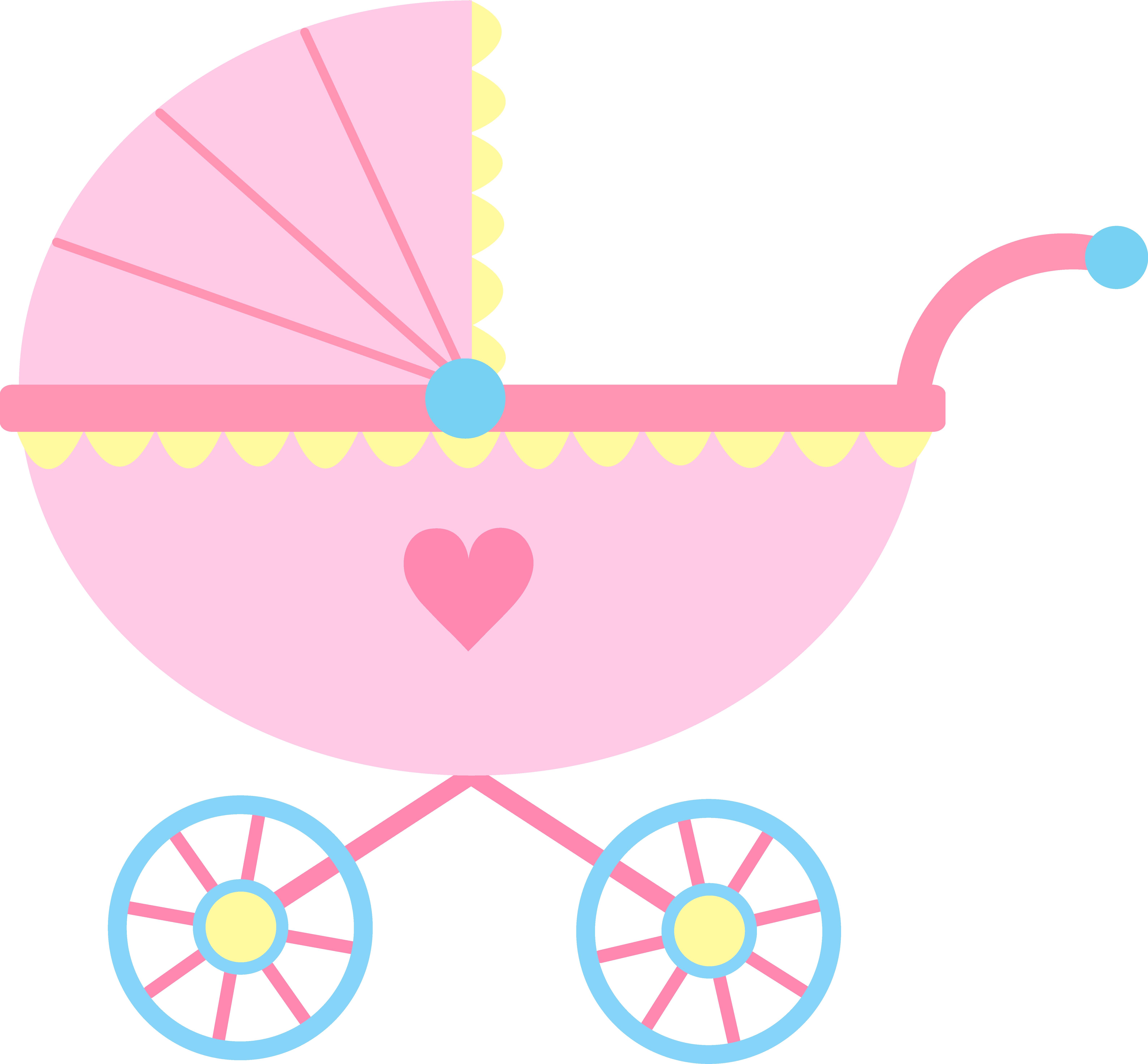 Free Clipart Backgrounds - Baby Carriage Clipart No Background (6355x5889)