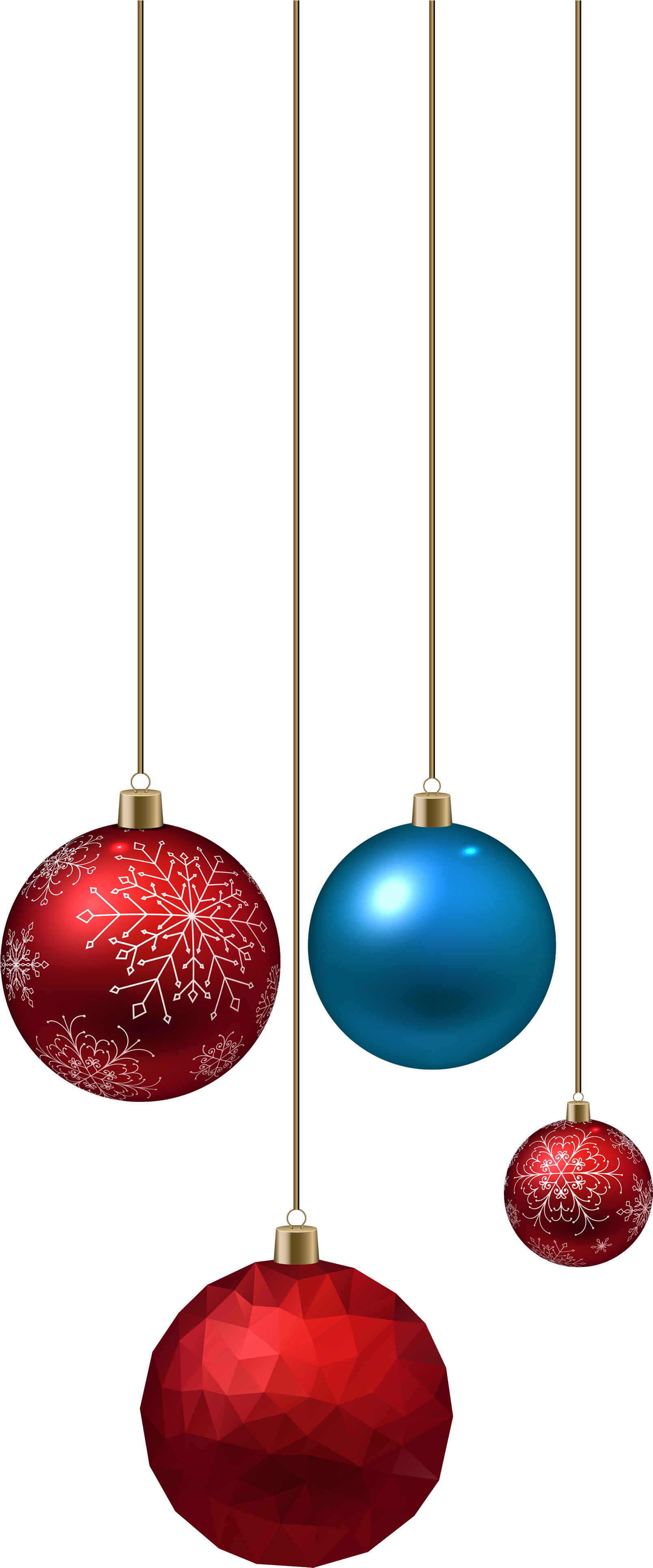 Blue And Red Christmas Ball Png Clipart - Real Christmas Ball Png (1698x4000)