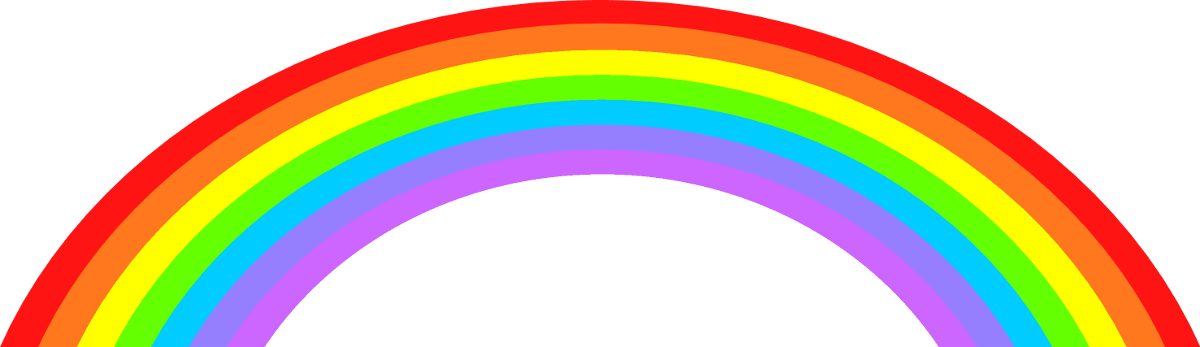 Rainbow Background Clip Art Vectors Download Free Vector - Rainbow Png (1200x347)