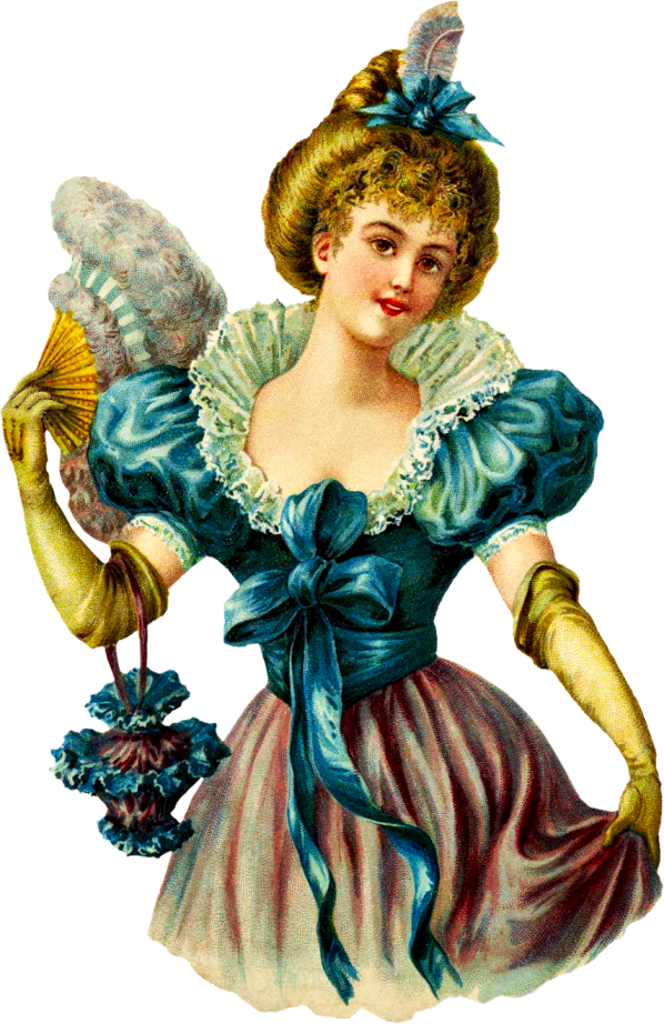 Free Victorian Woman With Purse Clipart - Free Victorian Woman With Purse Clipart (598x922)