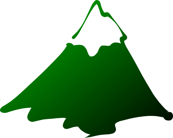 Black And White Mountain Clipart (600x481)