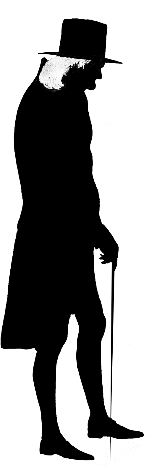 Silhouette Man Old - Silhouette (591x1582)
