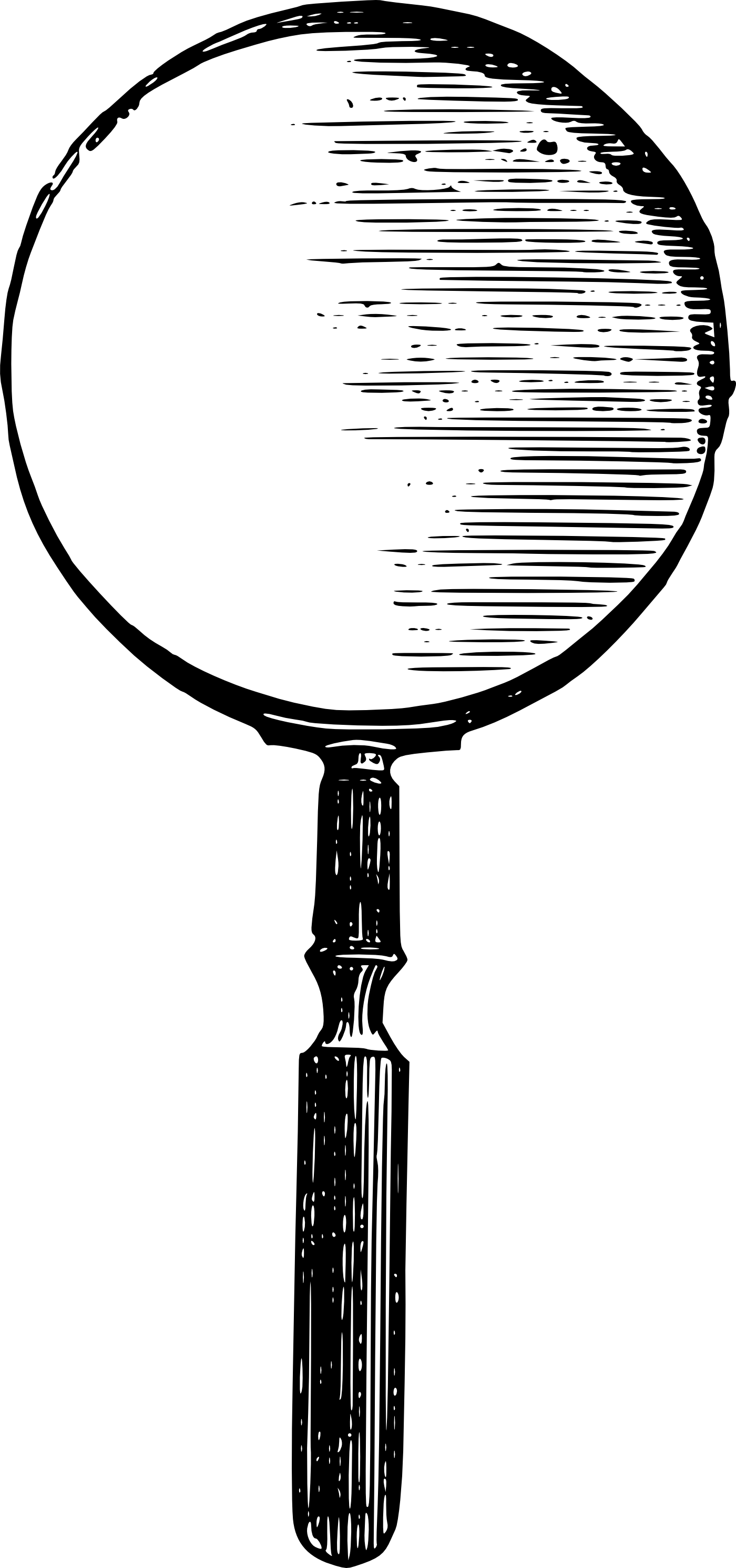 Vintage Magnifying Glass Vector Clip Art - Vintage Magnifying Glass Vector (1400x2981)