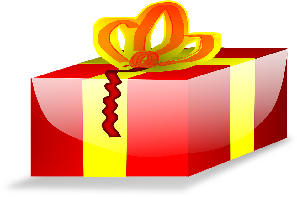 Red Wrapped Christmas Present Clip Art - Transparent Animated Christmas Presents (640x420)