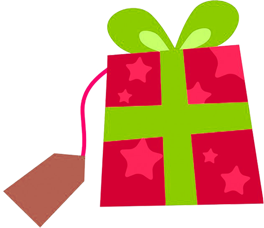 Blue Christmas Present Clipart, Red Christmas Parcel - Bunte Geschenke, Alles Gute Zum Geburtstag, Grußkarte (531x459)