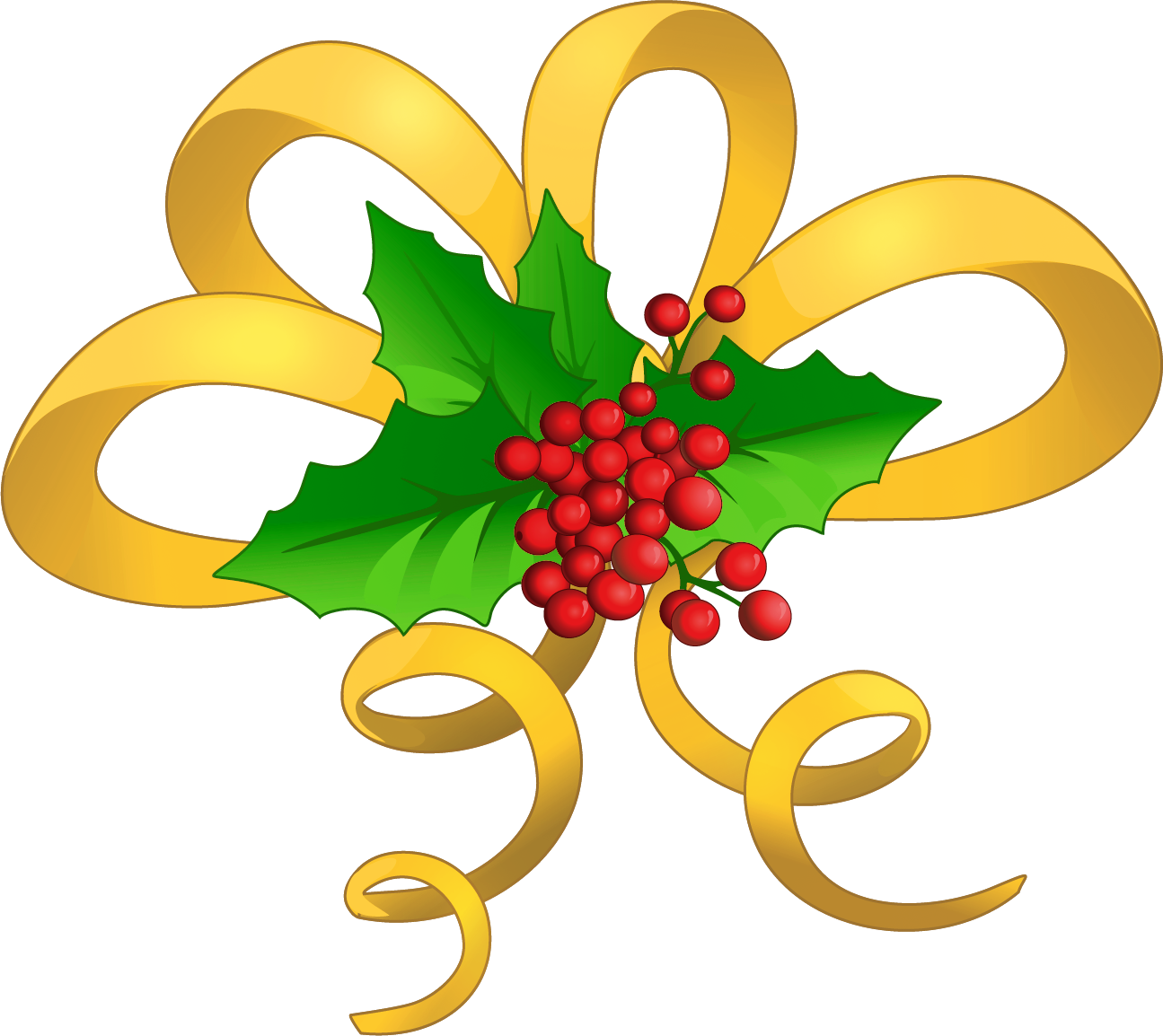 Red Christmas Bow - Green Christmas Bow Clip Art (1295x1154)