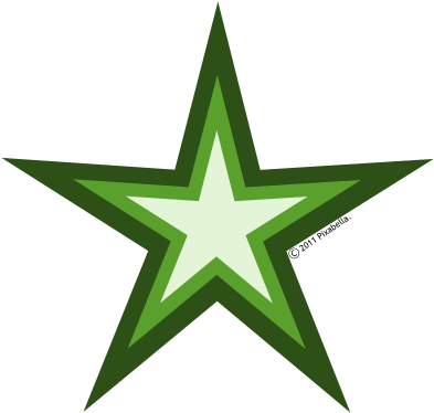 Star Clip Art - Green Shooting Star Clip Art (400x385)
