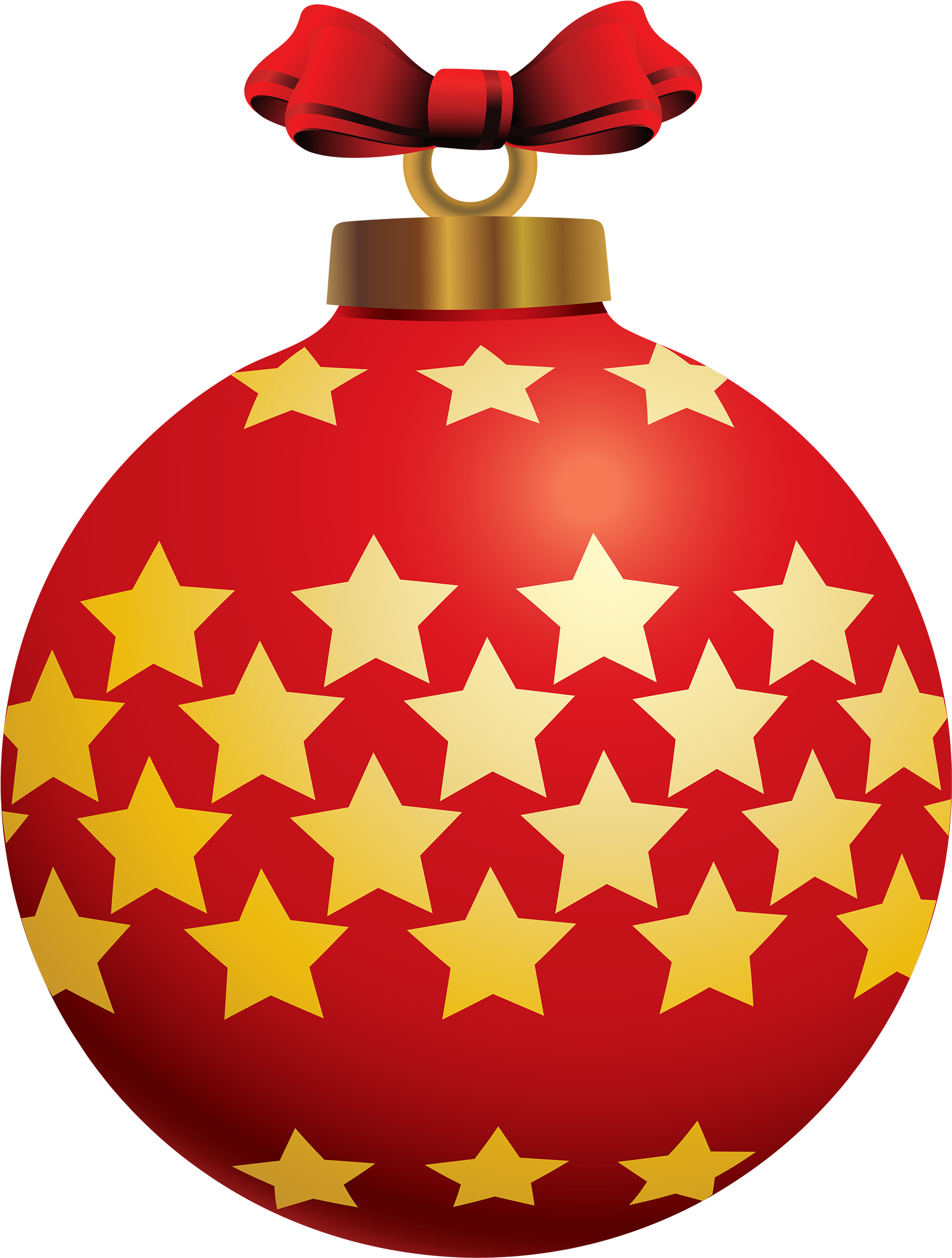 Red Christmas Ball With Stars Png Clipart - Mtl Womens Satin Long American Flag Scarf, Multi (1892x2500)