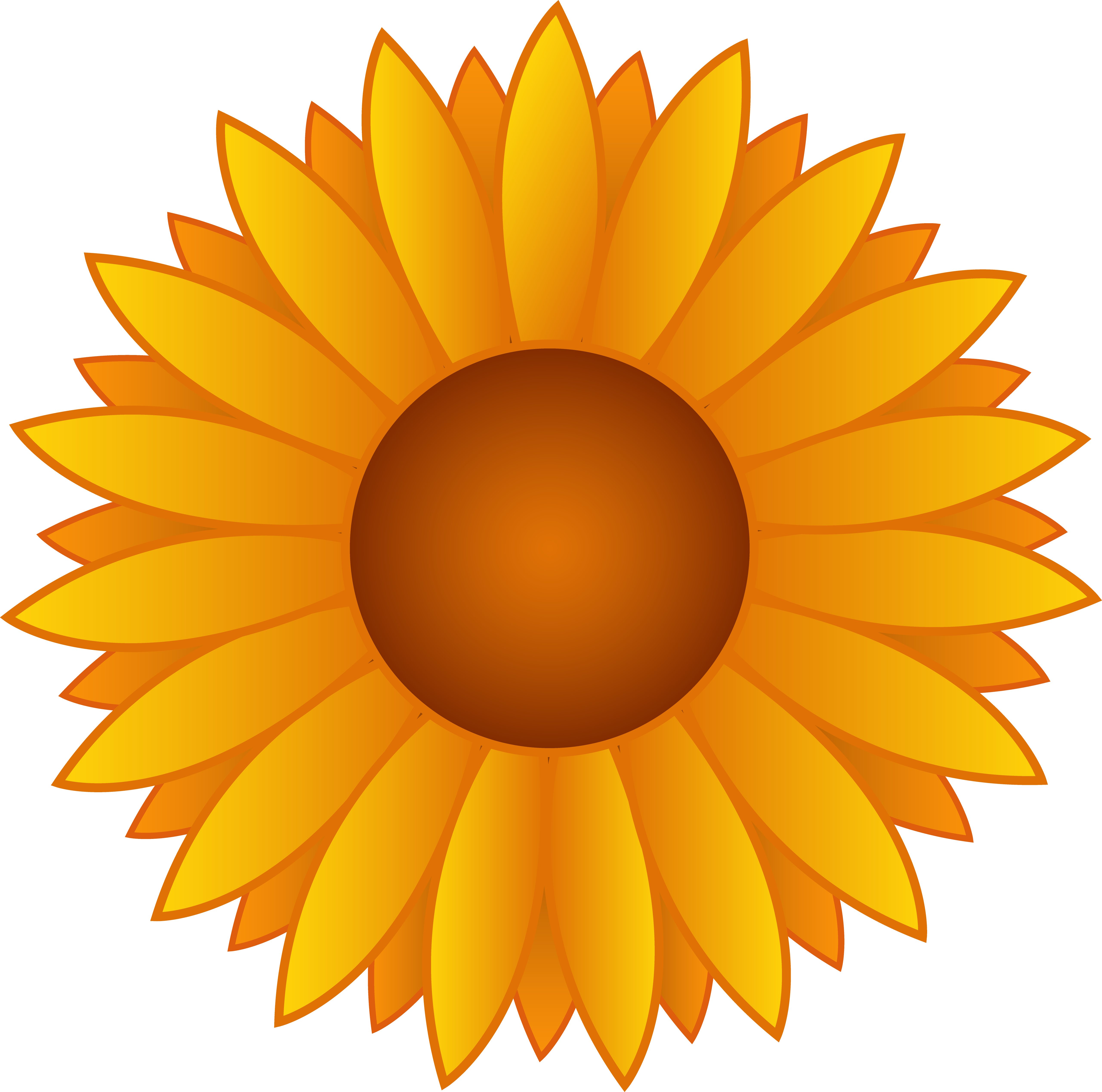 Beautiful Sunflower Clipart - Sunflower Clipart (5123x5078)