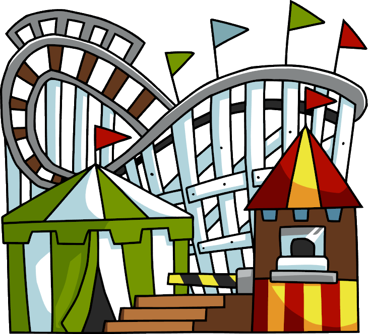 Roller Coaster Rollercoaster Clip Art Hostted - Amusement Park Clip Art (730x664)