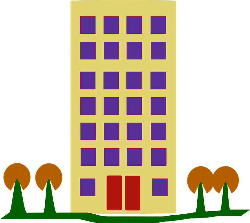 Building Tall Housing Houses Apartments Complex - Condos Clipart (1280x1142)