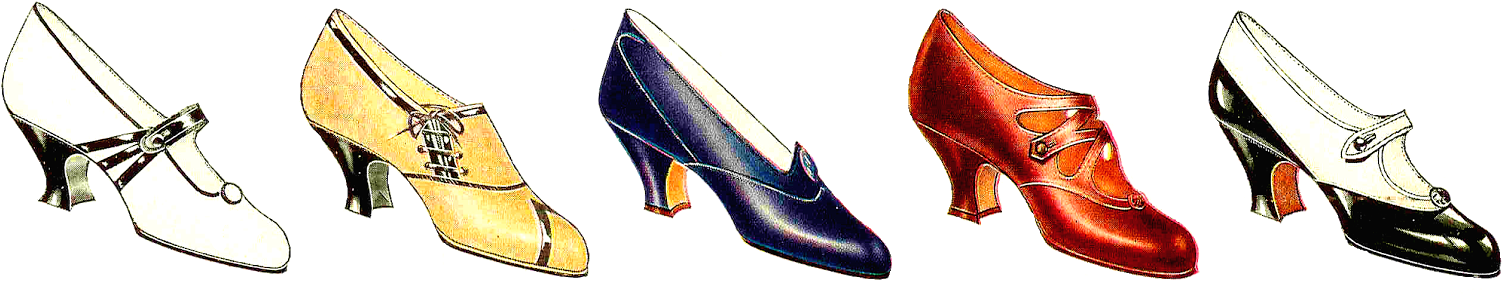 Free Fashion Clip Art - Shoes Clipart Border (1600x414)