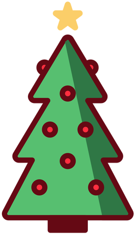 Christmas Tree Free Png Transparent Background Images - Red Christmas Tree Decor Designs Png (512x512)