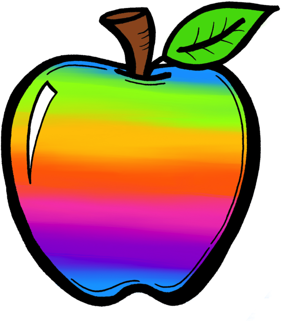 My Last Newbie Set Is A Crayon Color Doodle Set That - Rainbow Apple (1050x1274)
