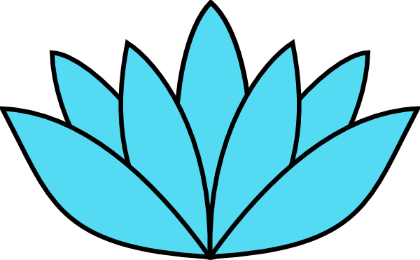 Blue Lotus Clip Art At Clipart Library - Lotus Flower Clip Art (600x371)