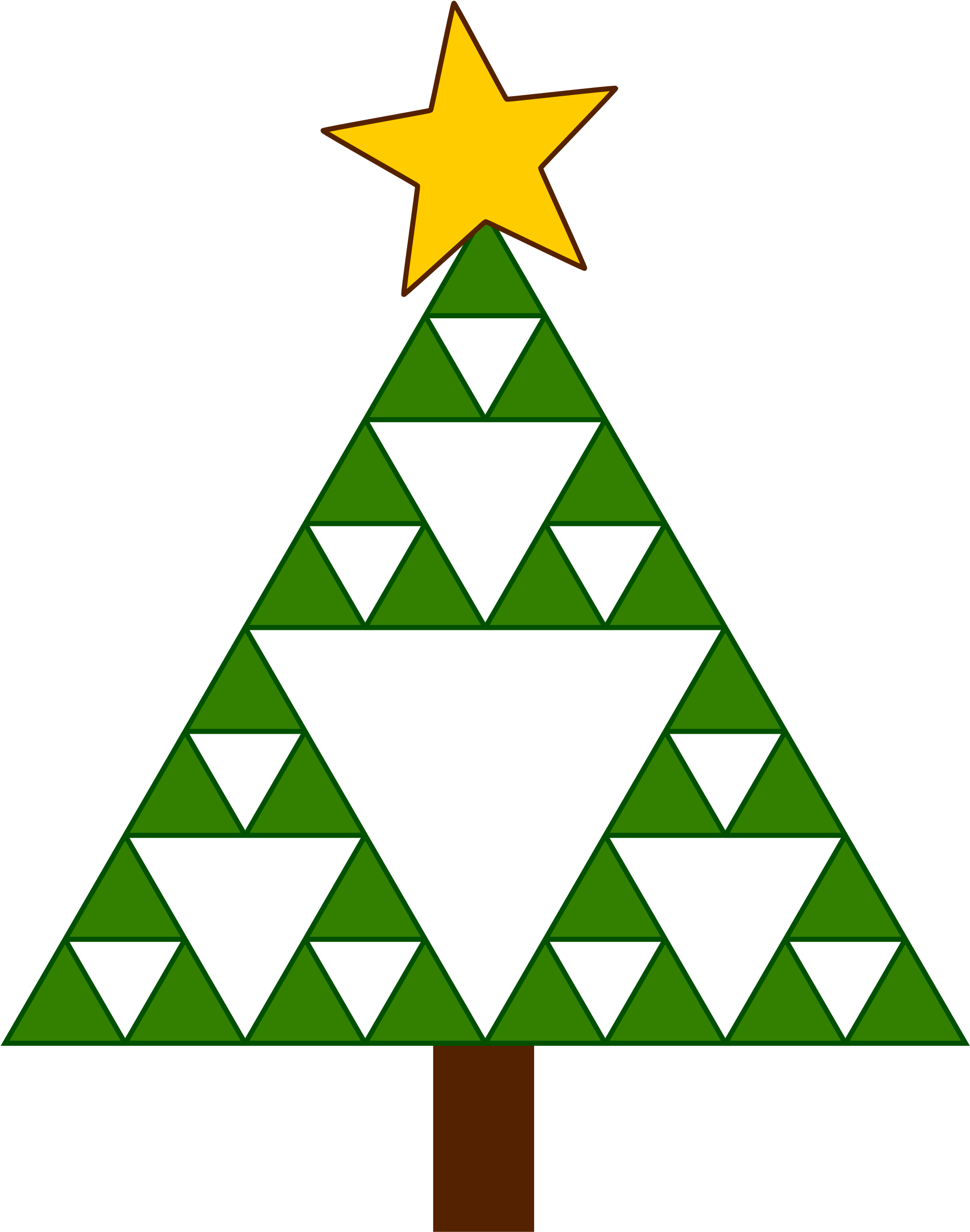 Xmas Tree - Sierpinski Triangle Christmas Tree (1896x2400)