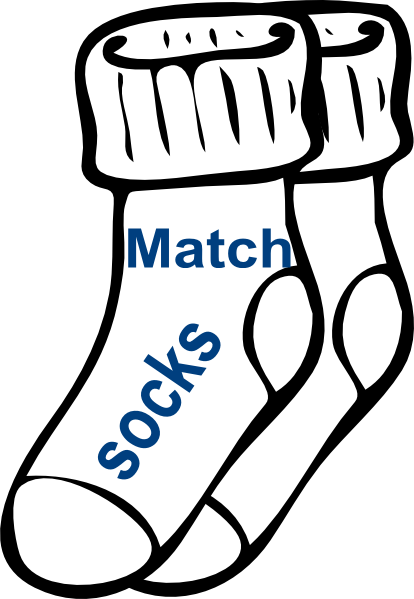 Coloring Picture Of Socks (414x599)