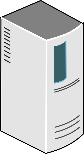 Server Clip Art - Server Clipart (324x592)