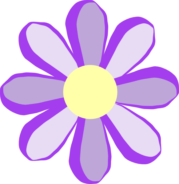 Clipart Purple Flower Image - Purple Flower Clipart Png (582x599)