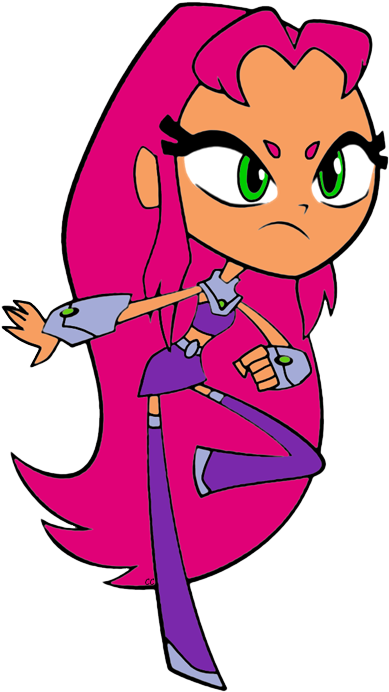 Colored And Clipped By Cartoon Clipart - Starfire Teen Titans Go (399x701)