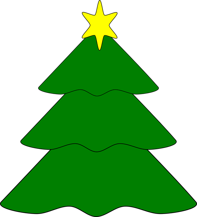 Clipart Christmas Tree Star - Arbol De Navidad Con Estrella (656x720)