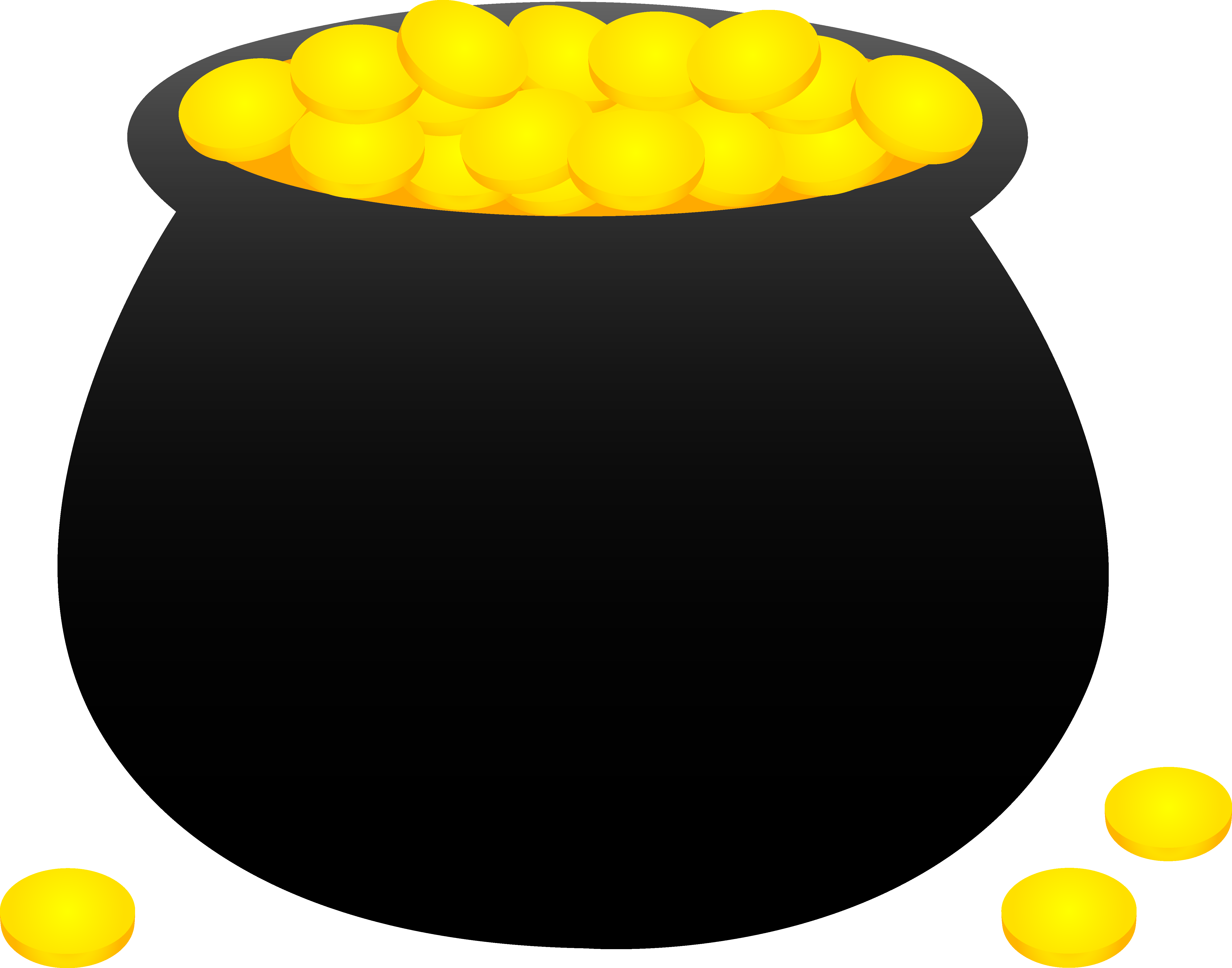 Liberal Picture Of A Pot Gold Coins Free Clip - Pot Of Gold Printable (5227x4107)