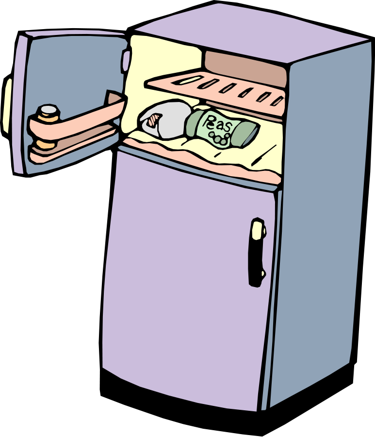Clipart Freezer - Fridge Clipart (773x900)
