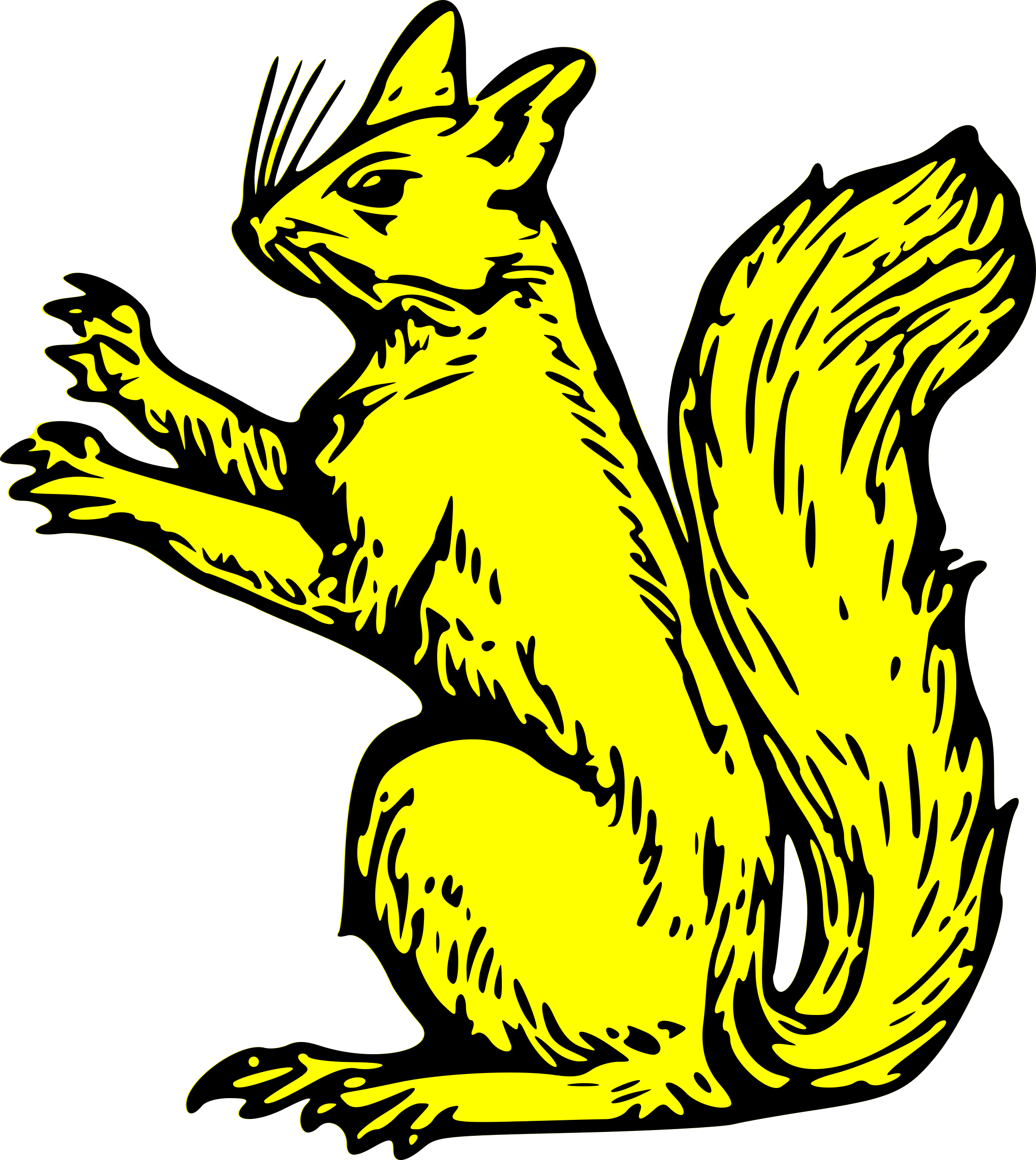 Big Image - Squirrel Coat Of Arms (2143x2400)